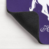 Paarse Unicorn Persoonlijke Muismat (Hoek)
