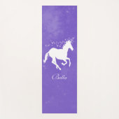 Paarse Unicorn Persoonlijke Yoga Mat (Voorkant)