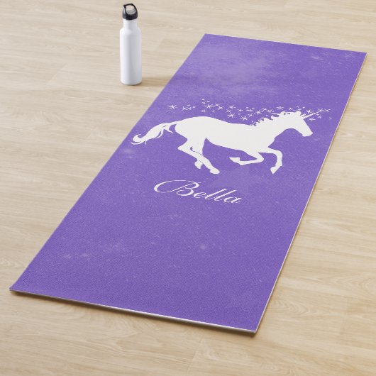 Paarse Unicorn Persoonlijke Yoga Mat (In situ)