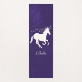Paarse Unicorn Persoonlijke Yoga Mat (Voorkant)