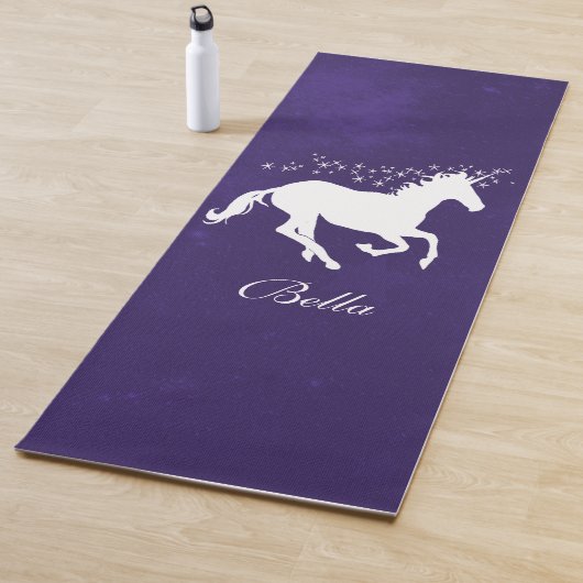 Paarse Unicorn Persoonlijke Yoga Mat (In situ)
