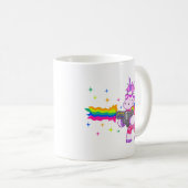 Paarse Unicorn - Pistool Koffiemok (Voorkant rechts)
