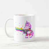 Paarse Unicorn - Pistool Koffiemok (Links)