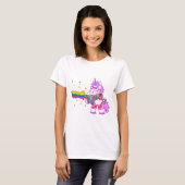 Paarse Unicorn - Pistool T-shirt (Voorkant volledig)