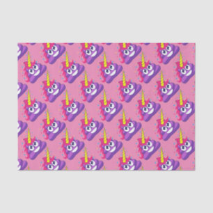 Paarse Unicorn Poop Emoji Tissuepapier