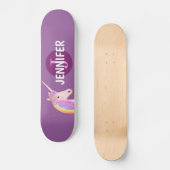 Paarse Unicorn Rainbow Gepersonaliseerde monogram Persoonlijk Skateboard (Voorkant)