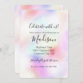 Paarse Unicorn-regenboog Kaart (Voorkant / Achterkant)