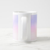 Paarse unicorn roze regenboog grote koffiekop (Achterkant)