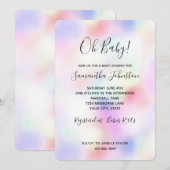 Paarse unicorn roze regenboog kaart (Voorkant / Achterkant)