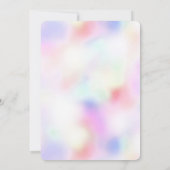 Paarse unicorn roze regenboog kaart (Achterkant)