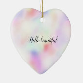 Paarse unicorn roze regenboog keramisch ornament (Rechts)