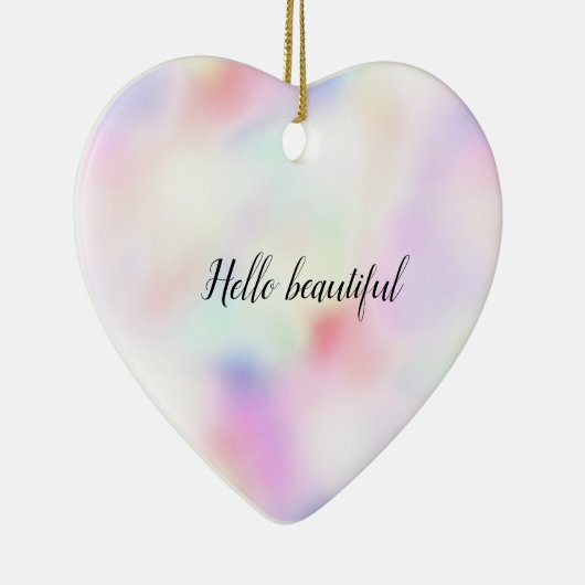 Paarse unicorn roze regenboog keramisch ornament (Rechts)