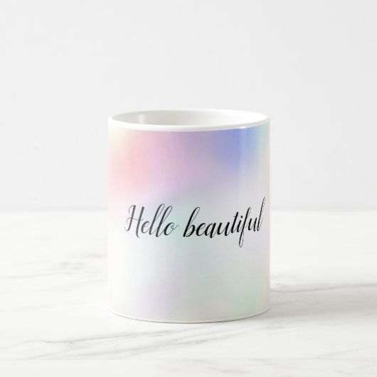 Paarse unicorn roze regenboog koffiemok (Center)