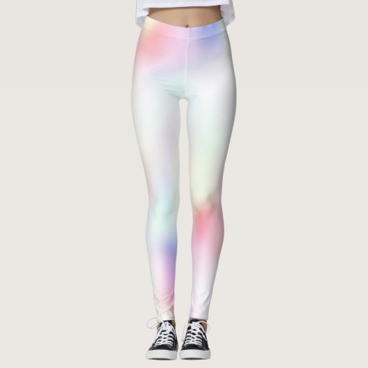 Paarse unicorn roze regenboog leggings (Voorkant)