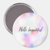 Paarse unicorn roze regenboog magneet (Voorkant / Achterkant)