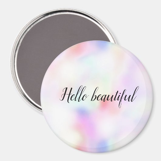 Paarse unicorn roze regenboog magneet (Voorkant / Achterkant)