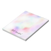 Paarse unicorn roze regenboog notitieblok (Linkerzijde)