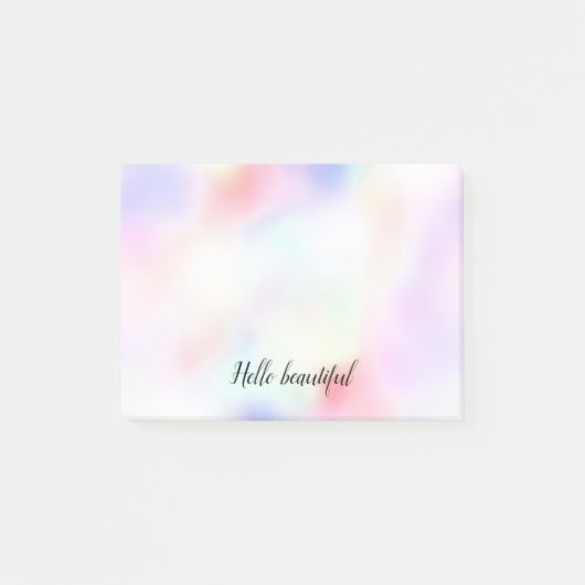 Paarse unicorn roze regenboog post-it® notes (Voorkant)