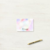 Paarse unicorn roze regenboog post-it® notes (Op bureau)