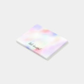 Paarse unicorn roze regenboog post-it® notes (Schuin)