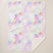 Paarse unicorn roze regenboog sherpa deken (Voorkant)