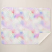 Paarse unicorn roze regenboog sherpa deken (Voorkant (horizontaal))