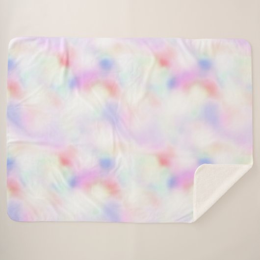 Paarse unicorn roze regenboog sherpa deken (Voorkant (horizontaal))