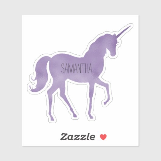 Paarse Unicorn Sticker (Vel)