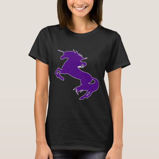 Paarse Unicorn T-shirt (Voorkant)