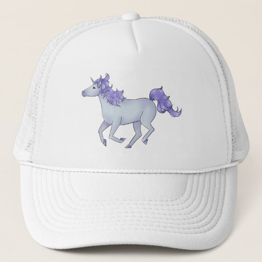 Paarse Unicorn Trucker Pet (Voorkant)