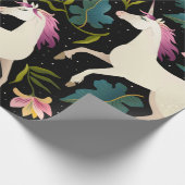 Paarse Unicorns Cadeaupapier (Hoek)