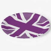 Paarse Unievaartuig Britse vlag Bord (Gekanteld)