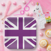 Paarse Unievaartuig Britse vlag Bord (Feest)