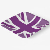 Paarse Unievaartuig Britse vlag Bord (Gebogen)