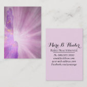 *~* Paarse Universe Hand met lichte helende strale Visitekaartje (Voorkant / Achterkant)