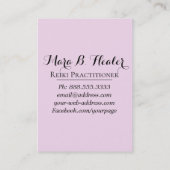 *~* Paarse Universe Hand met lichte helende strale Visitekaartje (Achterkant)