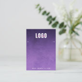 Paarse Universe Night Galaxy Logo oorten display Visitekaartje (Staand voorkant)