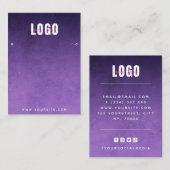 Paarse Universe Night Galaxy Logo oorten display Visitekaartje (Voorkant / Achterkant)