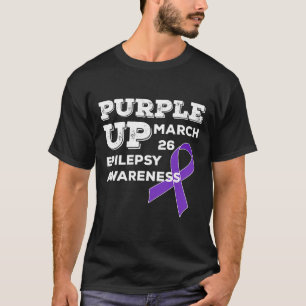 Paarse UP maart 26 Ondersteuning Epilepsie Bewustz T-shirt