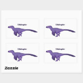Paarse Utahraptor links Rechthoekige Sticker (Vel)