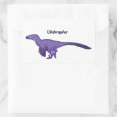 Paarse Utahraptor links Rechthoekige Sticker (Tas)