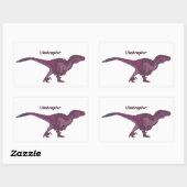 Paarse Utahraptor rechts Rechthoekige Sticker (Vel)
