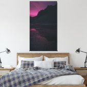 Paarse Uur — Bergstilte bij Schemering Canvas Afdruk (Insitu (Slaapkamer))