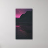Paarse Uur — Bergstilte bij Schemering Canvas Afdruk (Voorkant)