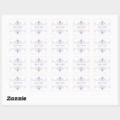 Paarse v2 Fancy sierweddenschappen Vierkante Sticker (Vel)