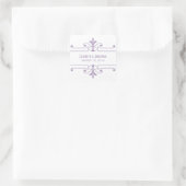 Paarse v2 Fancy sierweddenschappen Vierkante Sticker (Tas)