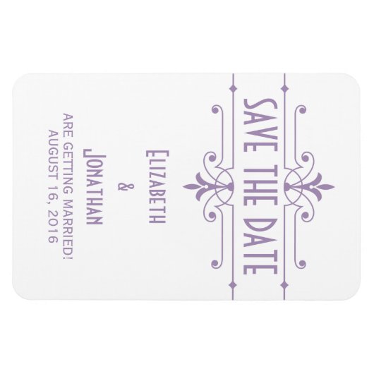 Paarse v2 Fancy Versiering sparen de Magnet van de Magneet (Horizontaal)