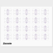 Paarse v2 Fancy Versiering sparen de Stickers van (Vel)