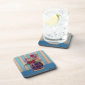 Paarse vaas bier onderzetter (Rechterzijde)