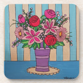 Paarse vaas bier onderzetter (Voorkant)